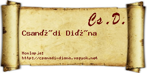 Csanádi Diána névjegykártya